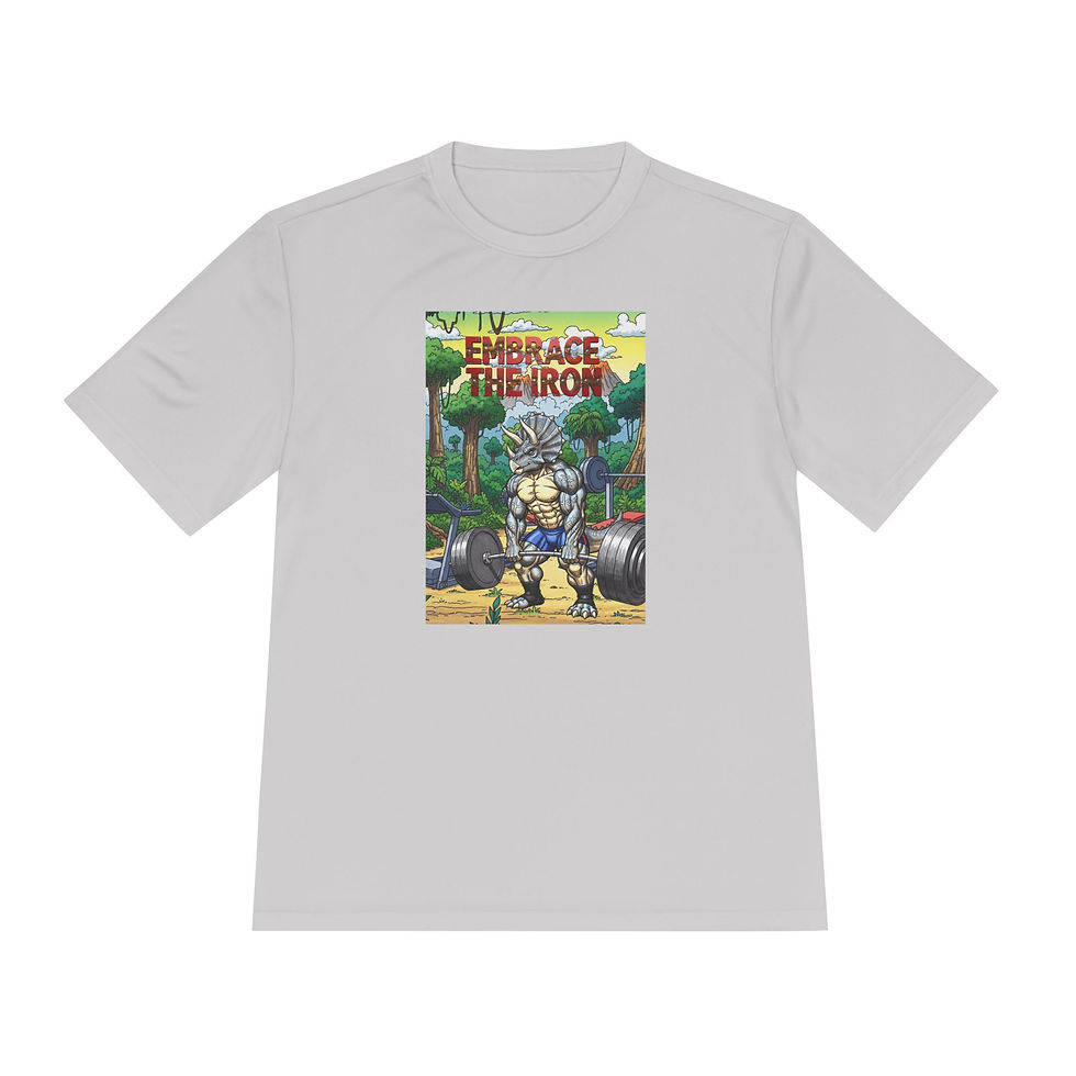 Thumbnail: Embrace the Iron Tyson Triceratops Colossal Creature Wicking T-shirt