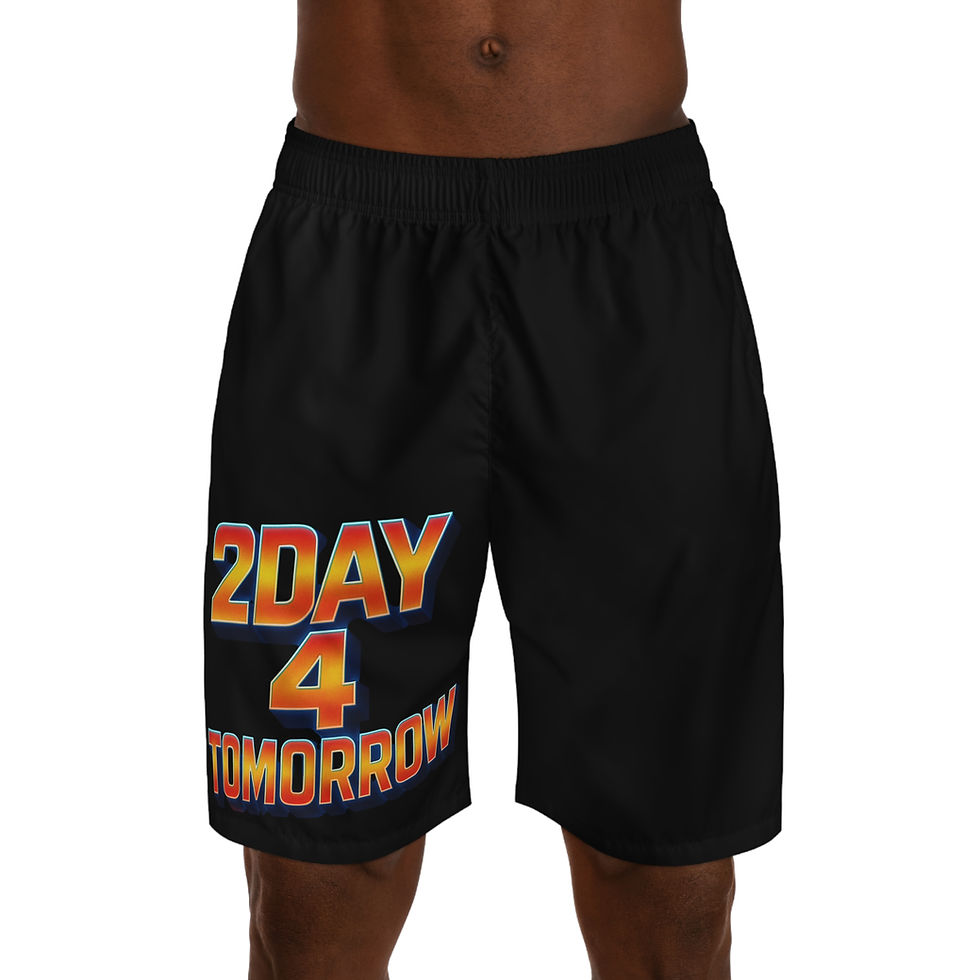 Thumbnail: Retro Print  2day4Tomorrow Men's Jogger Shorts (AOP)
