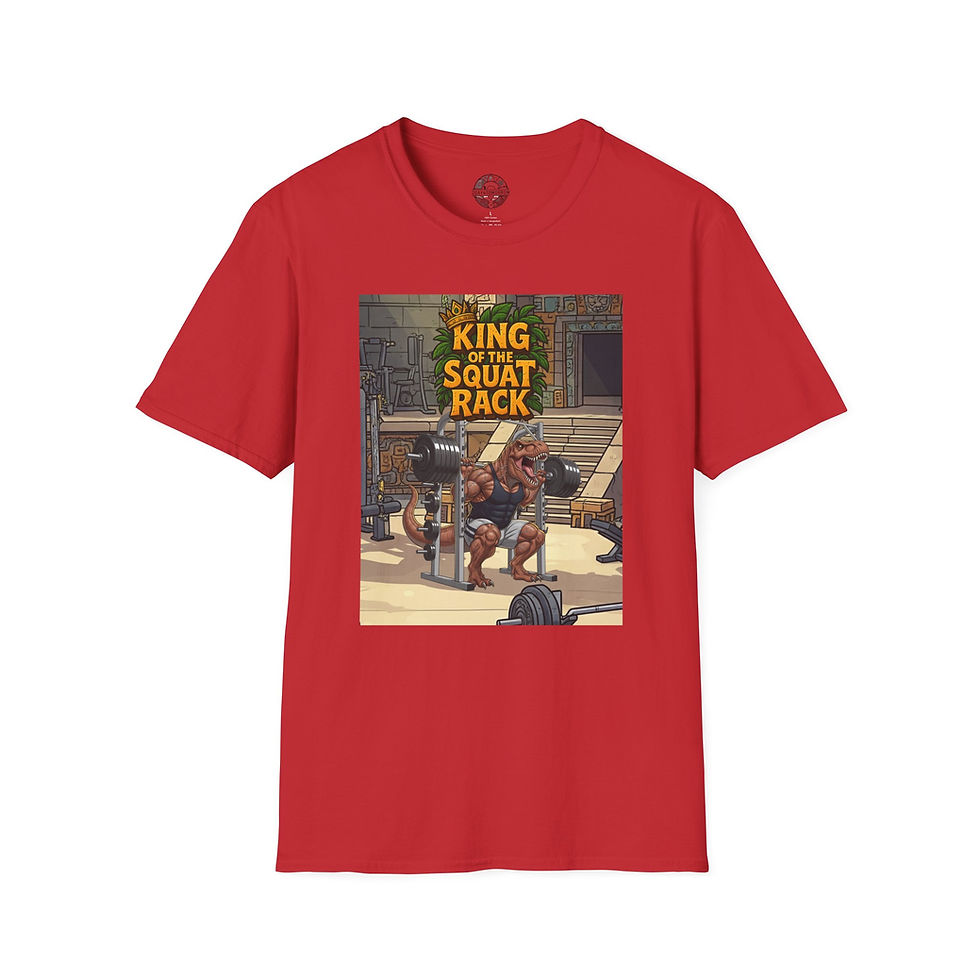 Squat Rack King George Quadrasaurus Moto- T-Shirt