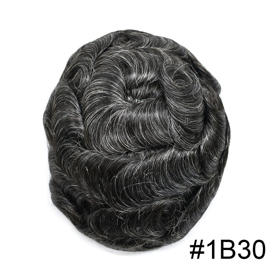 Thumbnail: TOUPEE French Lace Front Mens Toupee Poly Lace Skin Hair System