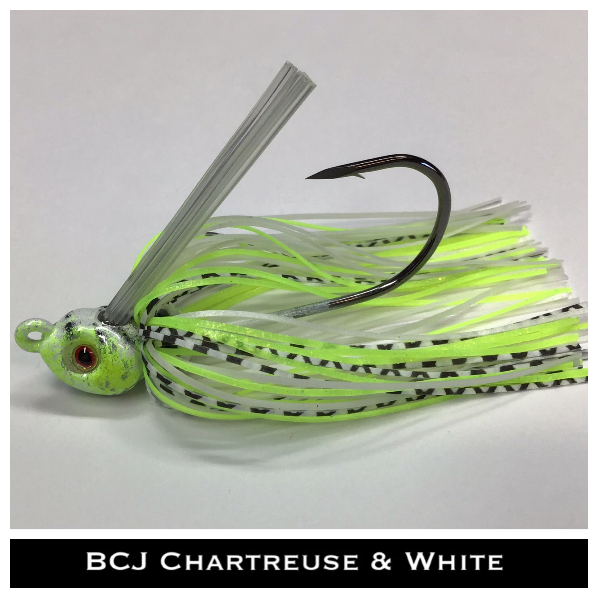 Chartreuse and White Swim Jig