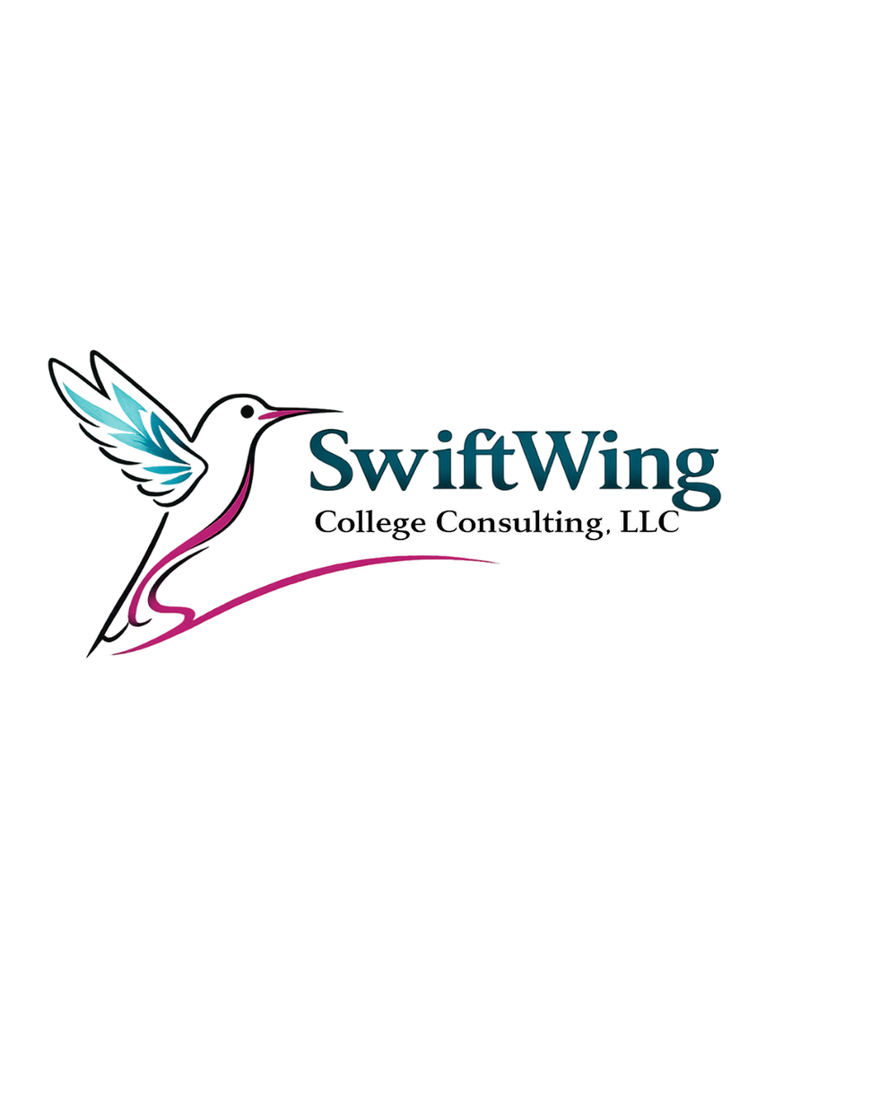 SwiftWing College Consulting logo with hummingbird