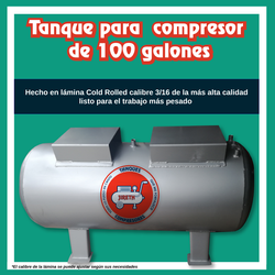 Tanque de aire para compresor de 100