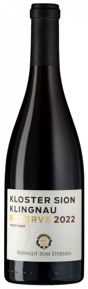 Rotwein Kloster Sion Réserve Pinot noir 2022 vom Weingut zum Sternen aus Klingnau im Aargau bei Baden, online erhältlich.