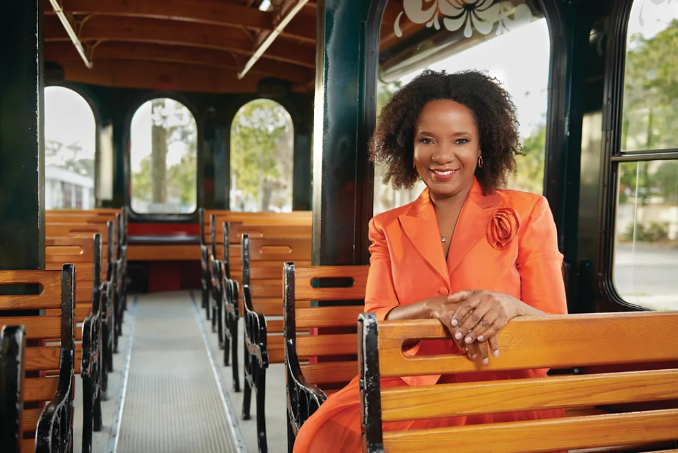 Vickie Oldham, president and CEO of the Sarasota African American Cultural Coalition, which is working to expand Black arts, culture, and history programming in Sarasota.Image taken by SRQ Headshots, retrieved via sarasotamagazine.com.               Interiors envisioned for the Reid House by Ringling College of Art and Design students. retrieved via sarasotamagazine.com