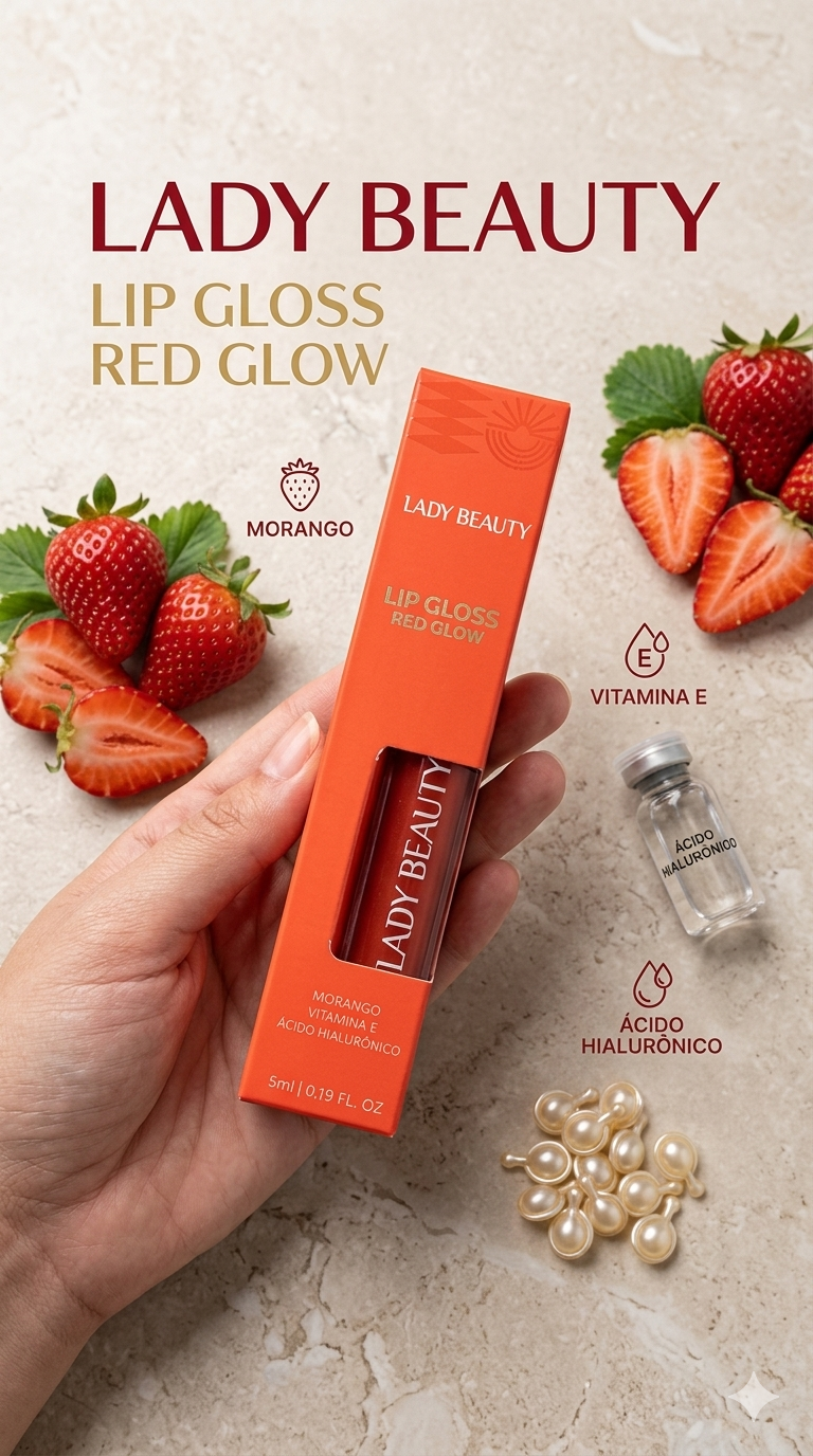 Lip Gloss Red Glow (Morango)