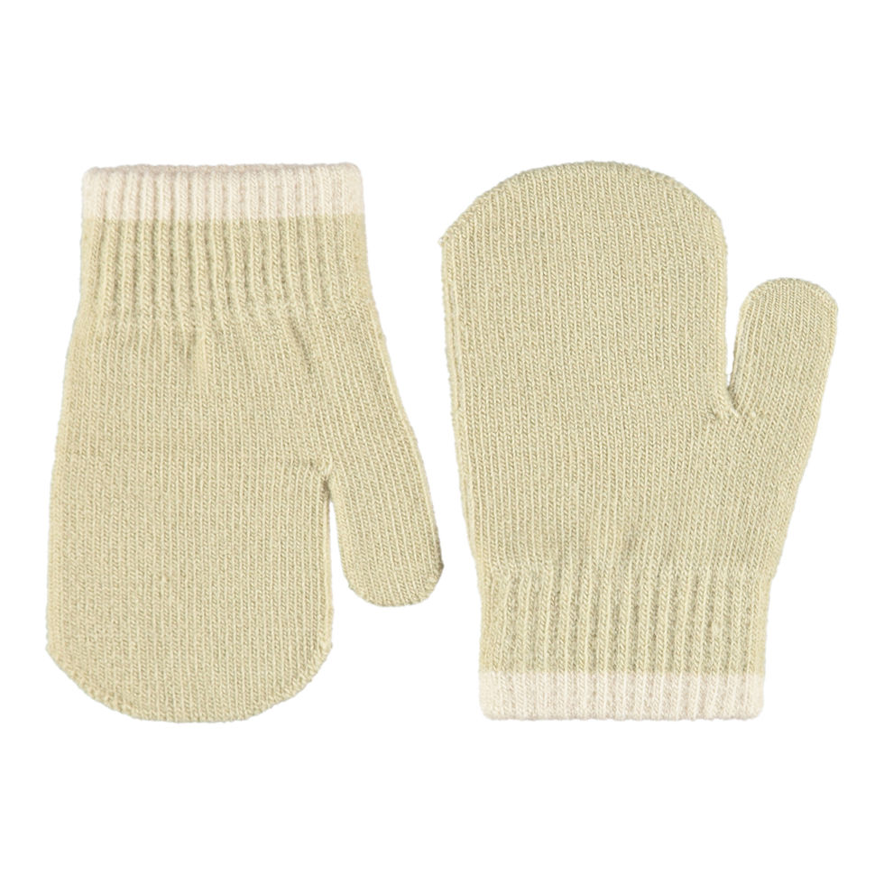 Back view of the Molo Kenny Mittens showing the simple, cozy knit texture