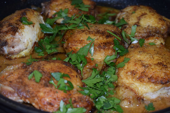 Chicken Thighs with Mustard Sauce
