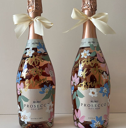 Personalised Rose Prosecco Bottles