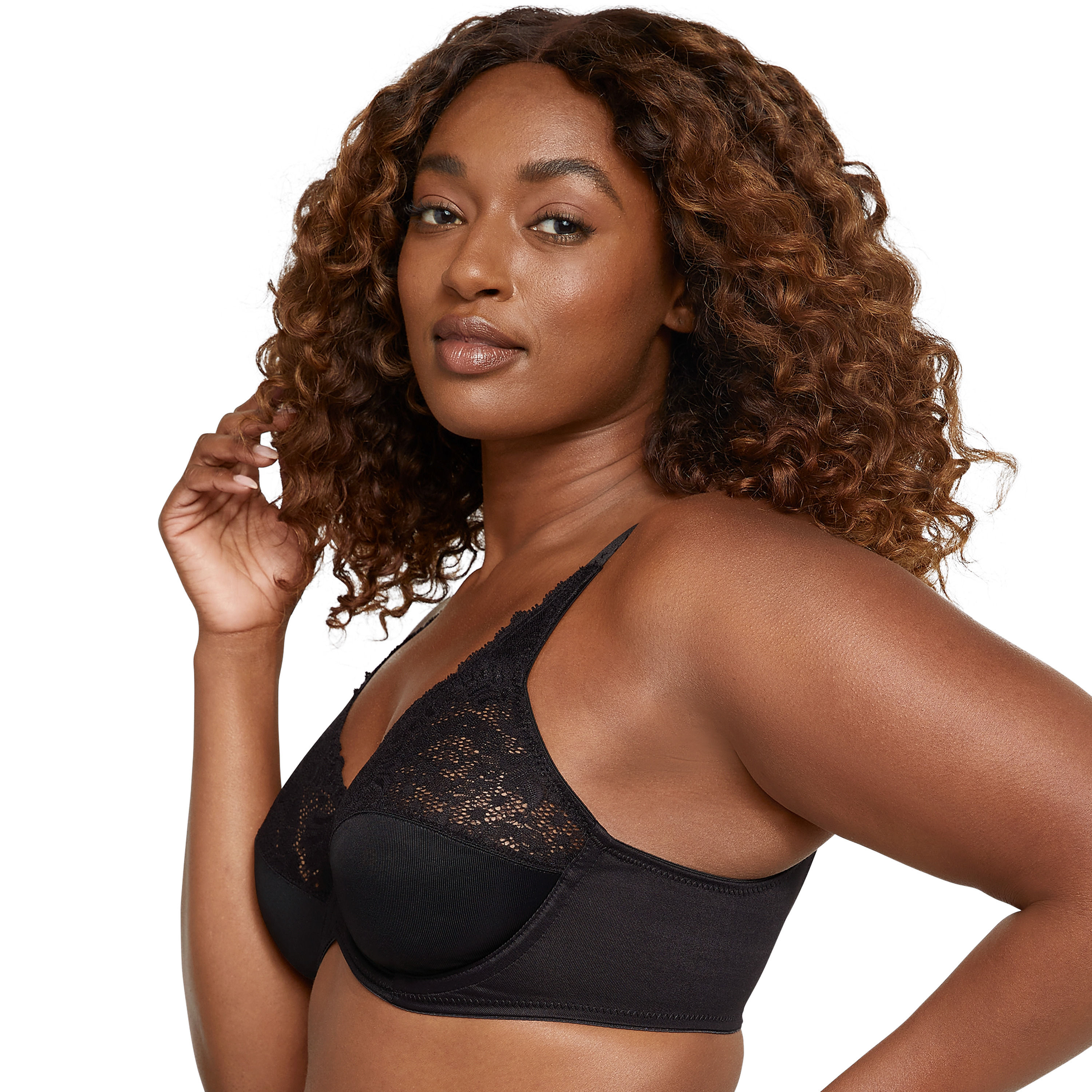 LILYETTE BY BALI MINIMIZER UNDERWIRE BRA LY0428 BLACK PEARL