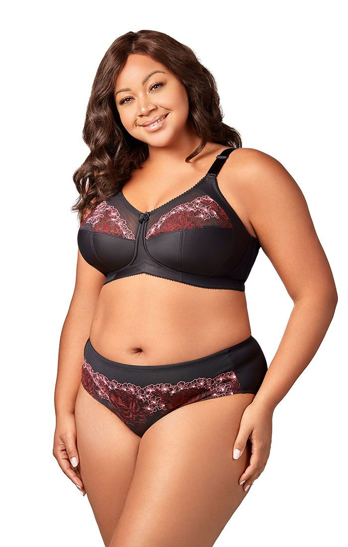 Elila BLACK SWISS EMBROIDERY SOFTCUP 1801