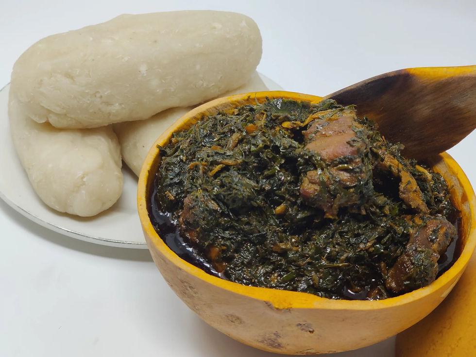 Eru and Water fufu/Garri image