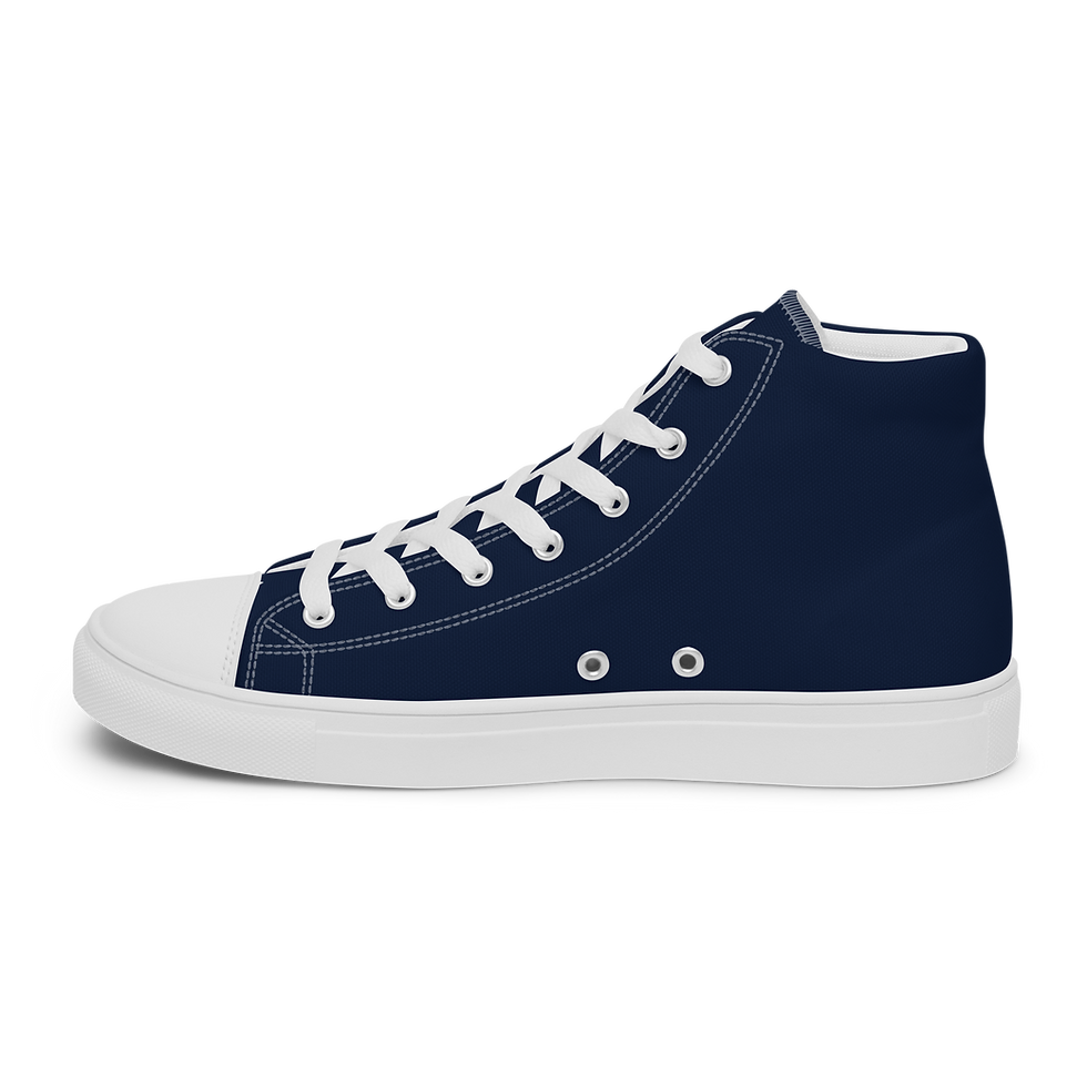 Thumbnail: iBelieve Men’s High-Top Canvas Shoes (Navy/White/Red) 