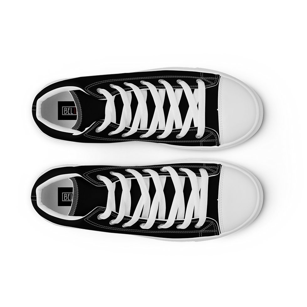 Thumbnail: iBelieve Women’s High-Top Canvas Shoes (Black/White/Red)