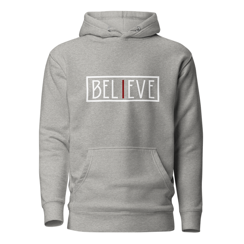 Thumbnail: iBelieve Hoodie (White/Red)