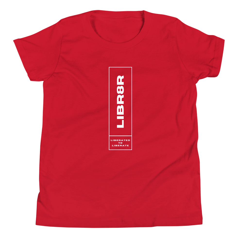 Thumbnail: Youth LIBR8R Vertical Mission Tee (White)