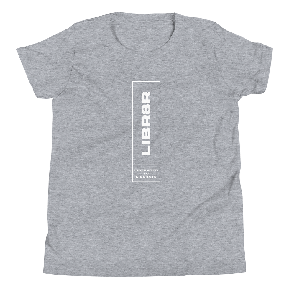 Thumbnail: Youth LIBR8R Vertical Mission Tee (White)