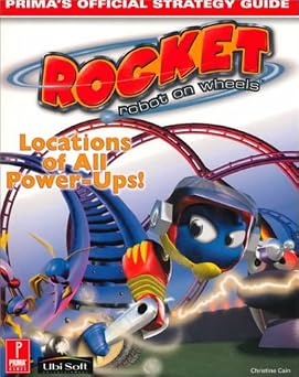 The cover features a robot on one wheel going down a roller coaster track, behind it is more loops and tracks from the roller coaster. On the left side are two flying bug looking robots, and on the right is another robot with eyes glaring at the main robot.