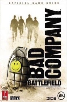 The cover features a grenade sitting on the ground in the dirt with a smiley face attached to the pin. In the background are silhouettes of four soldiers.
