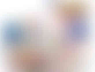 Cover of Sonic the Hedgehog #75 (Adam Bryce Thomas variant) includes the front and back cover. The background is completely white. On the front includes Sonic and other major protagonists all leaping forward. The back cover includes major antagonists all leaping the opposite direction.