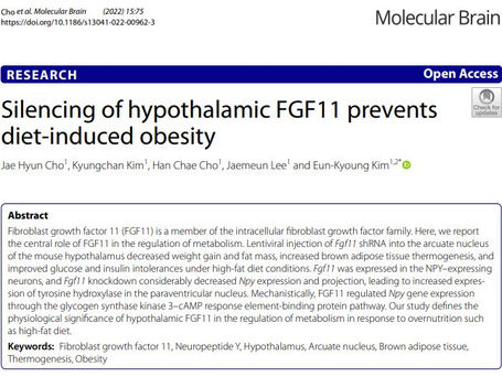New Publication: Molecular Brain 2022