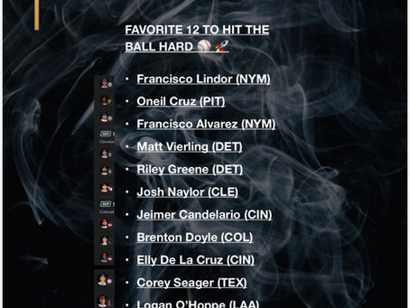 7/8 HARD HITTERS LIST ⚾️ 🚀