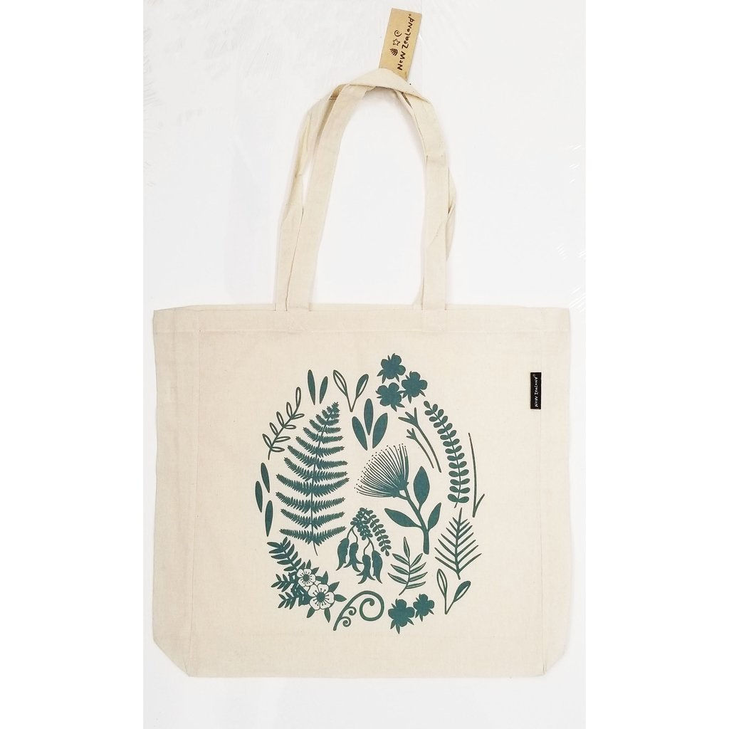Cotton Bag - Kiwiana Flora or Fantail Print