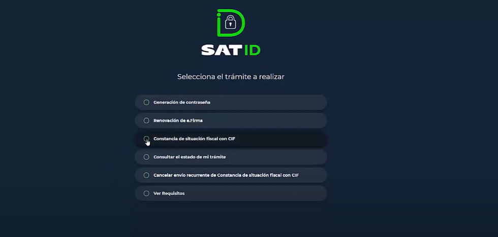 Constancia de Situación Fiscal SAT ID