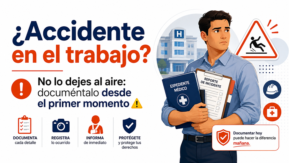 qué hacer si sufrí un accidente en mi trabajo