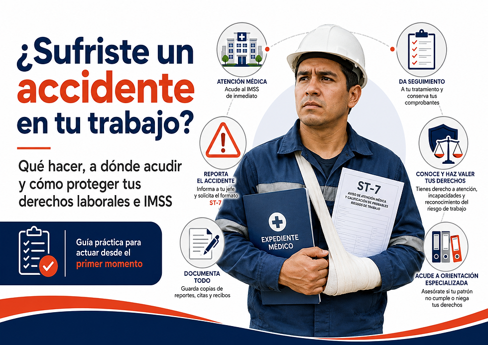 qué hacer si sufríste un accidente en mi trabajo