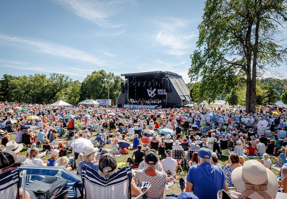 Filharmonikerna i det gröna.
