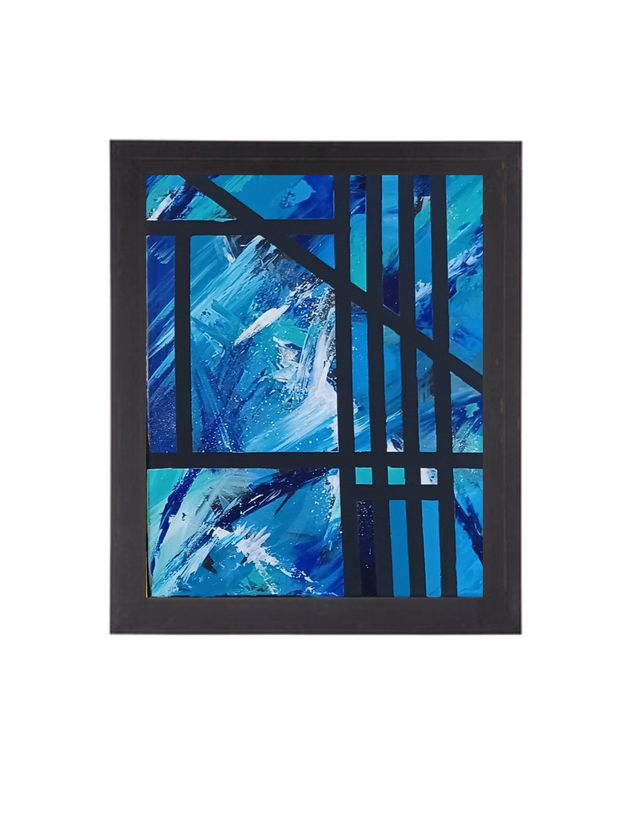 Blue Abstract Acrylic Painting