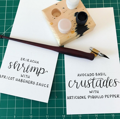 Process Shot of Signature Style Food Labels