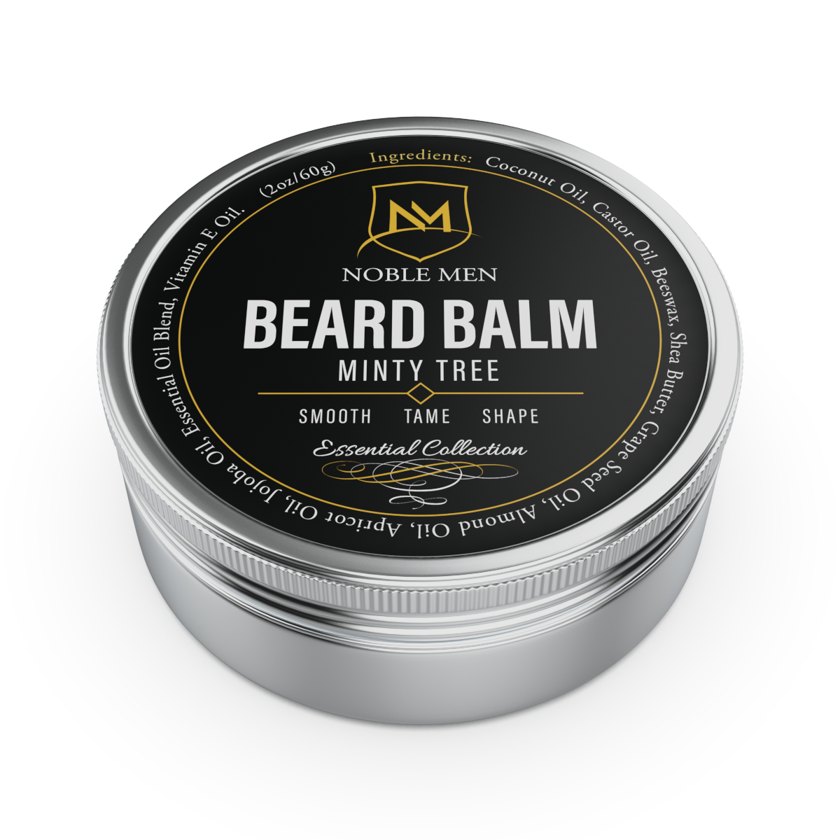 Noble Men Minty Tree Beard Balm 2 oz - Front view