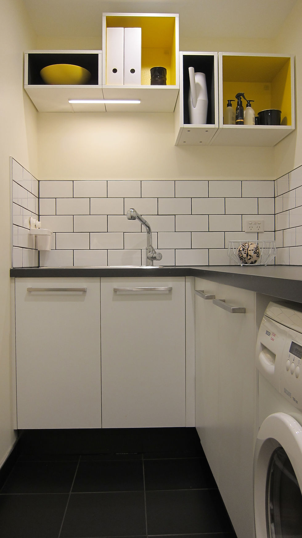 Laundry with open storage