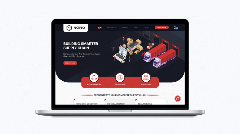 New Website Landing Page UI Design For Warehouse Management