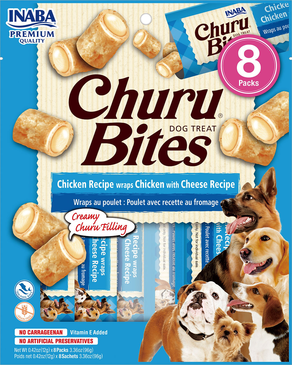 Thumbnail: 8 Chururu Bites hondenkoekjes, kip met kaas