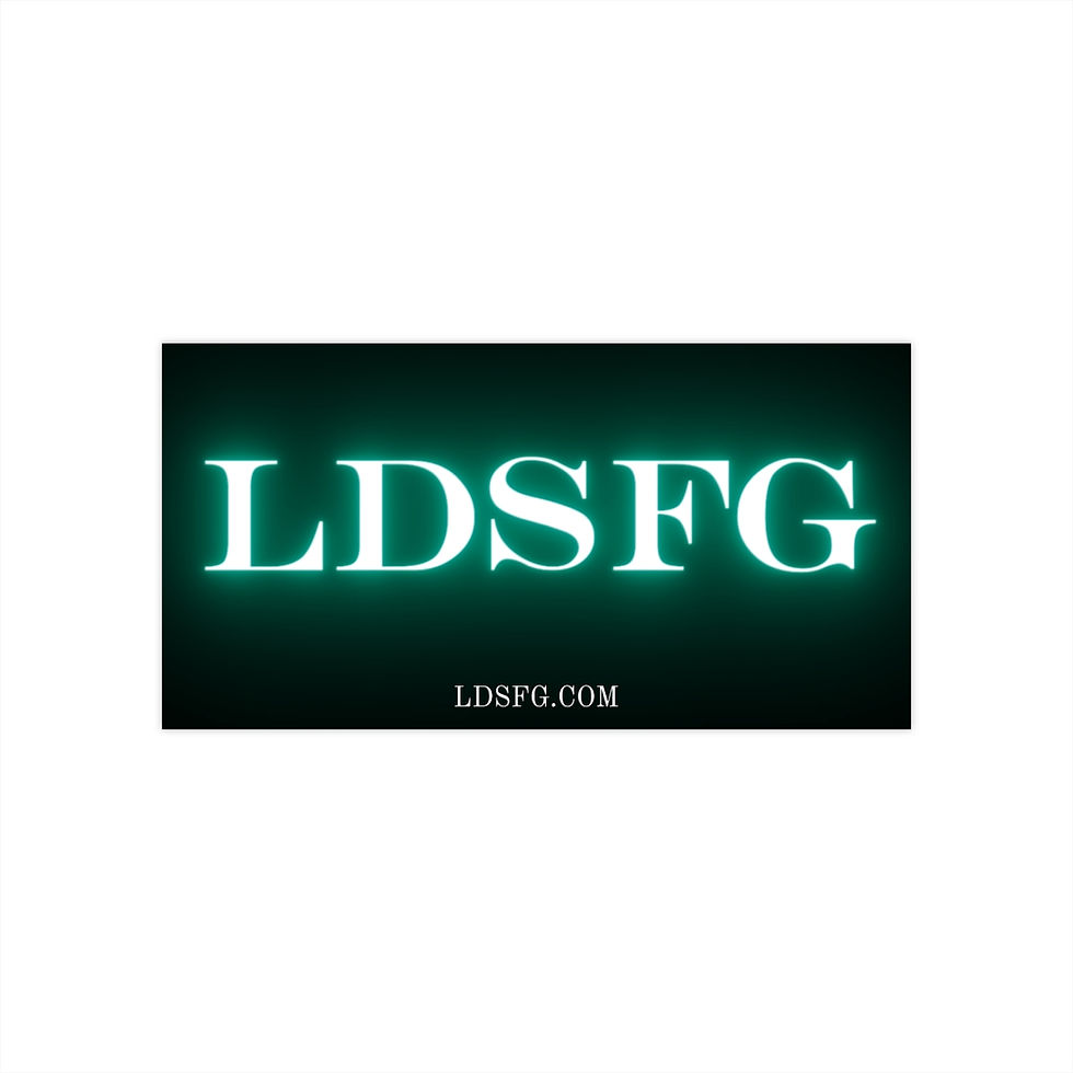 Thumbnail: LDSFG Logo Bumper Sticker (Just Letters, No Image)