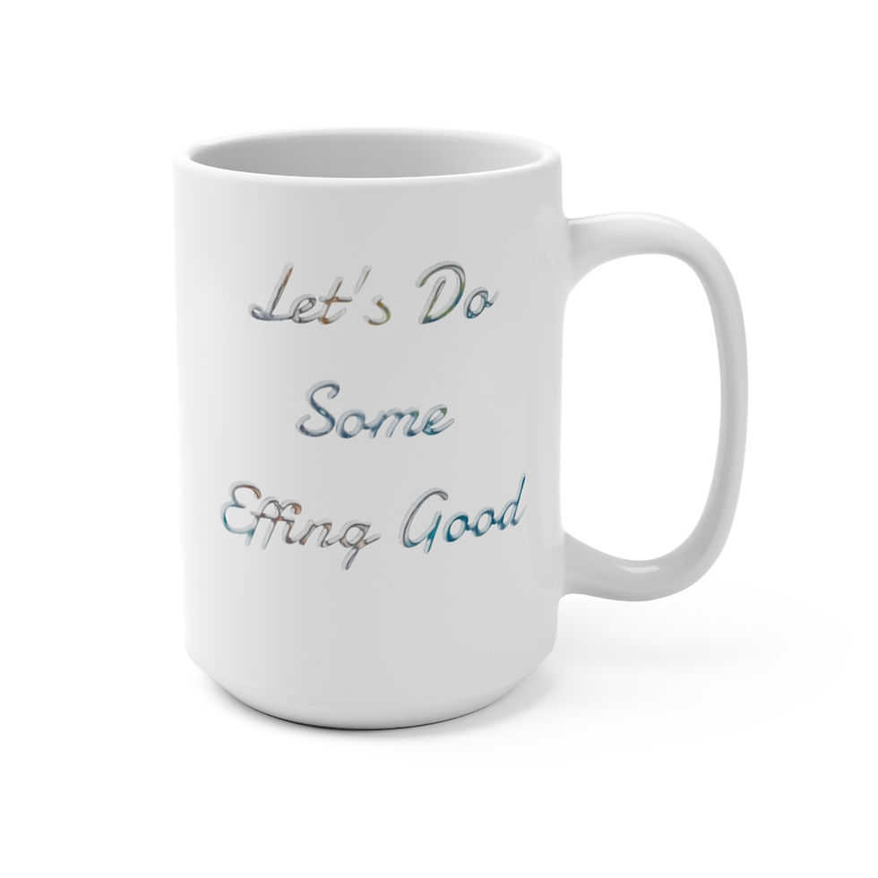 Thumbnail: White Mug 15oz - LDSFG YouTube Logo - Feel Good About Doing Some Good