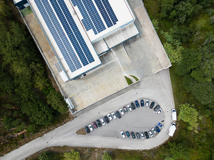 fotografia de drone de fábrica
