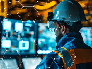 Engineer looking at dashboards