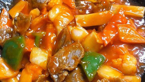 55d.Beef in Sweet & Chilli Sauce 甜辣牛