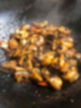45.King Prawns with Mushroom in Black Bean Sauce 士毛大下