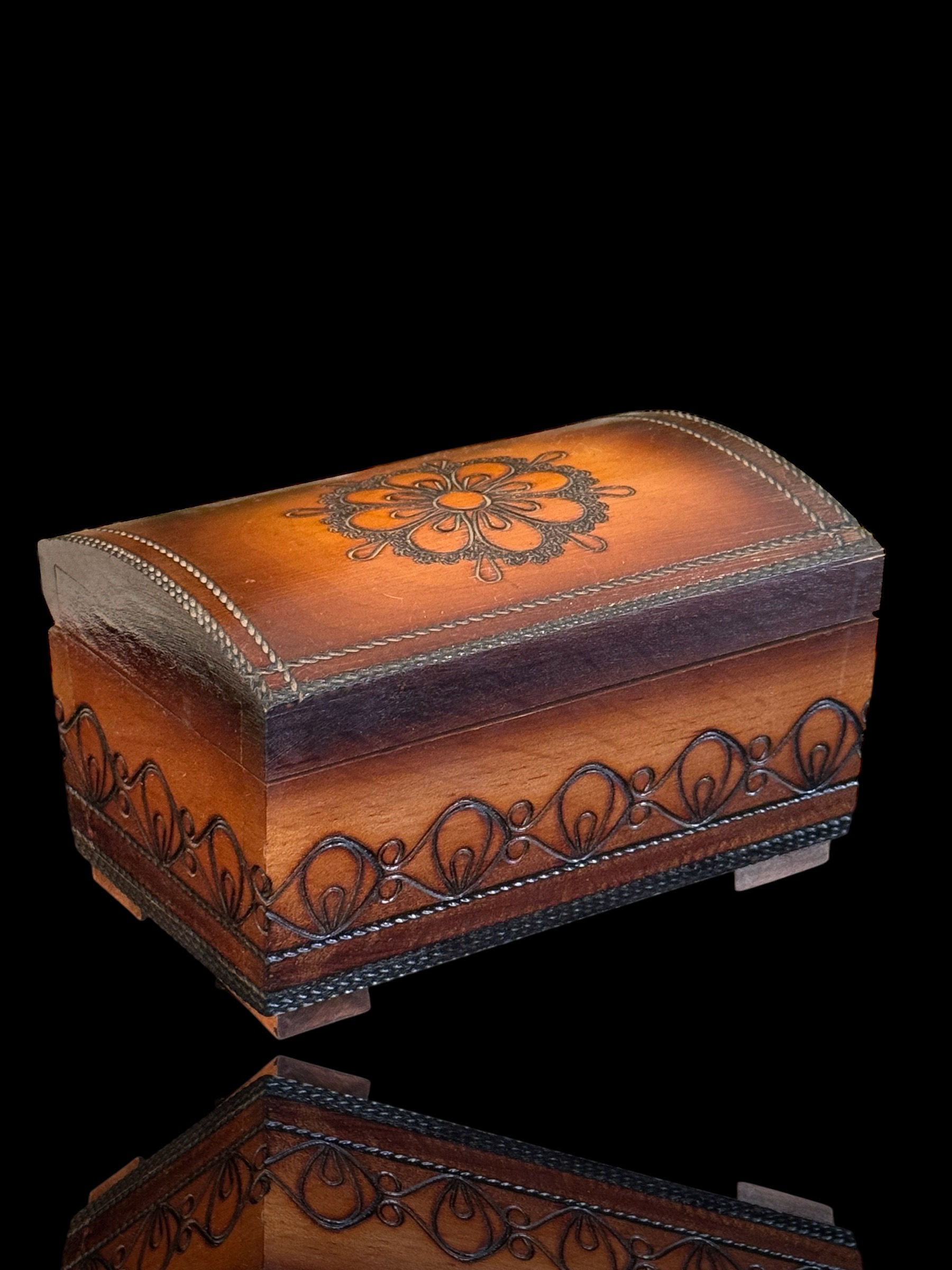 Antique Mango Wood Trinket Box