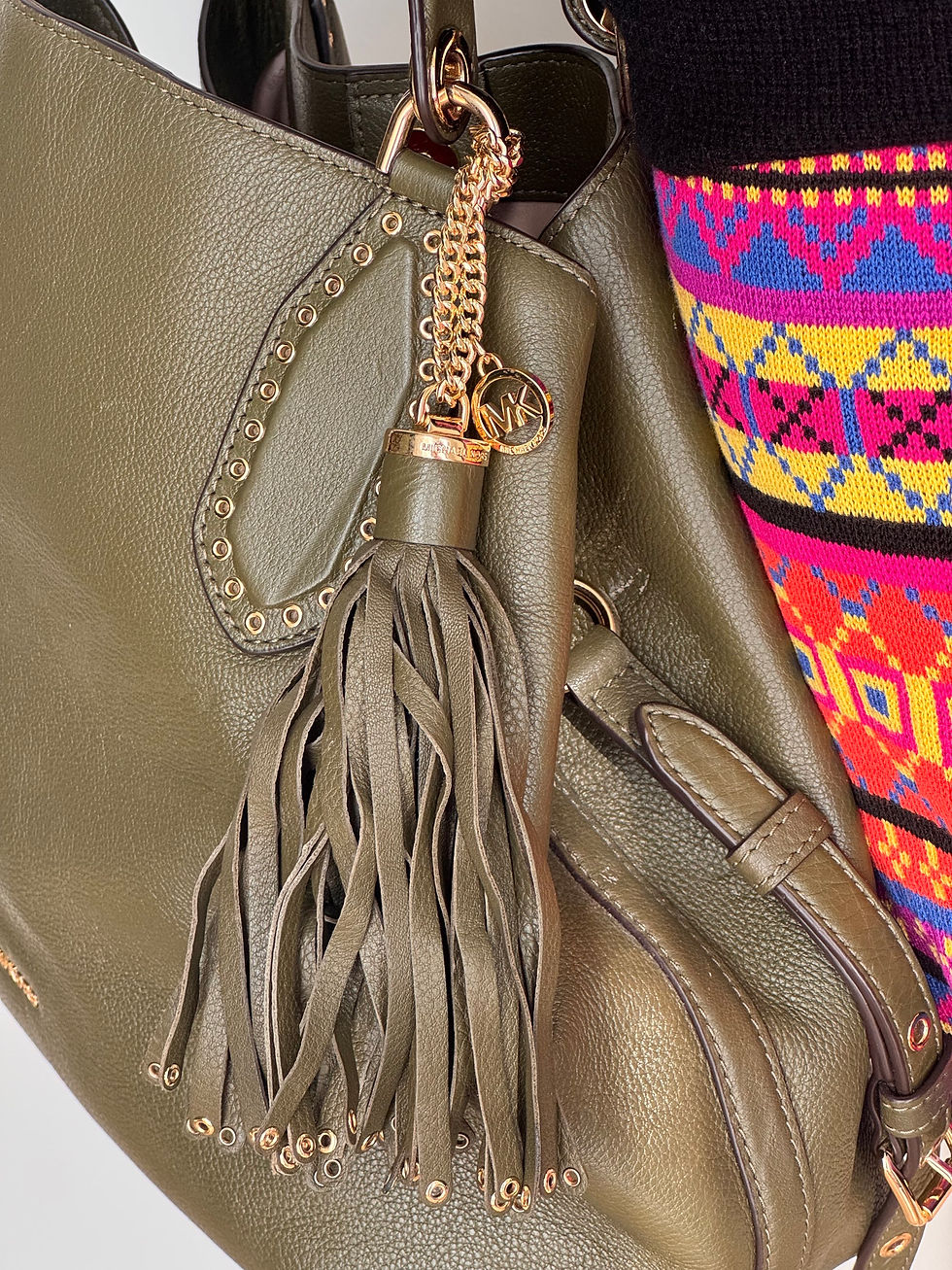 Thumbnail: Michael Kors Brooklyn Large Leather Satchel Handbag Tote Crossbody
