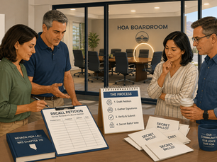 In Nevada, removing an HOA board member is possible — but only if homeowners understand the process and organize.