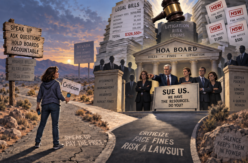 Nevada's New HSW Rules Let HOA Boards Punish Their Critics