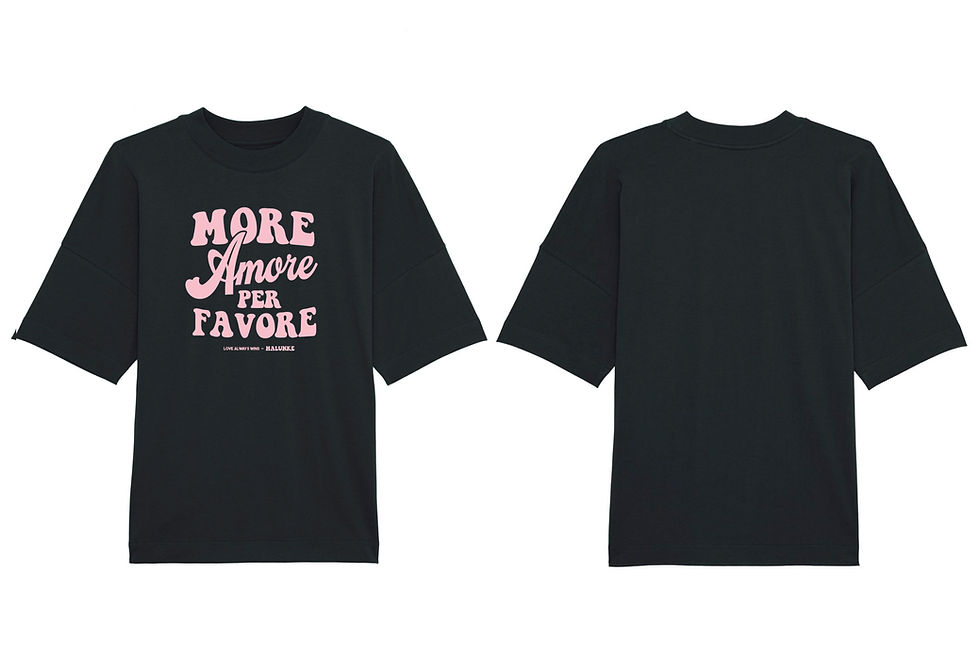 Miniaturbild: T-Shirt «More Amore» (Oversized) - Schwarz