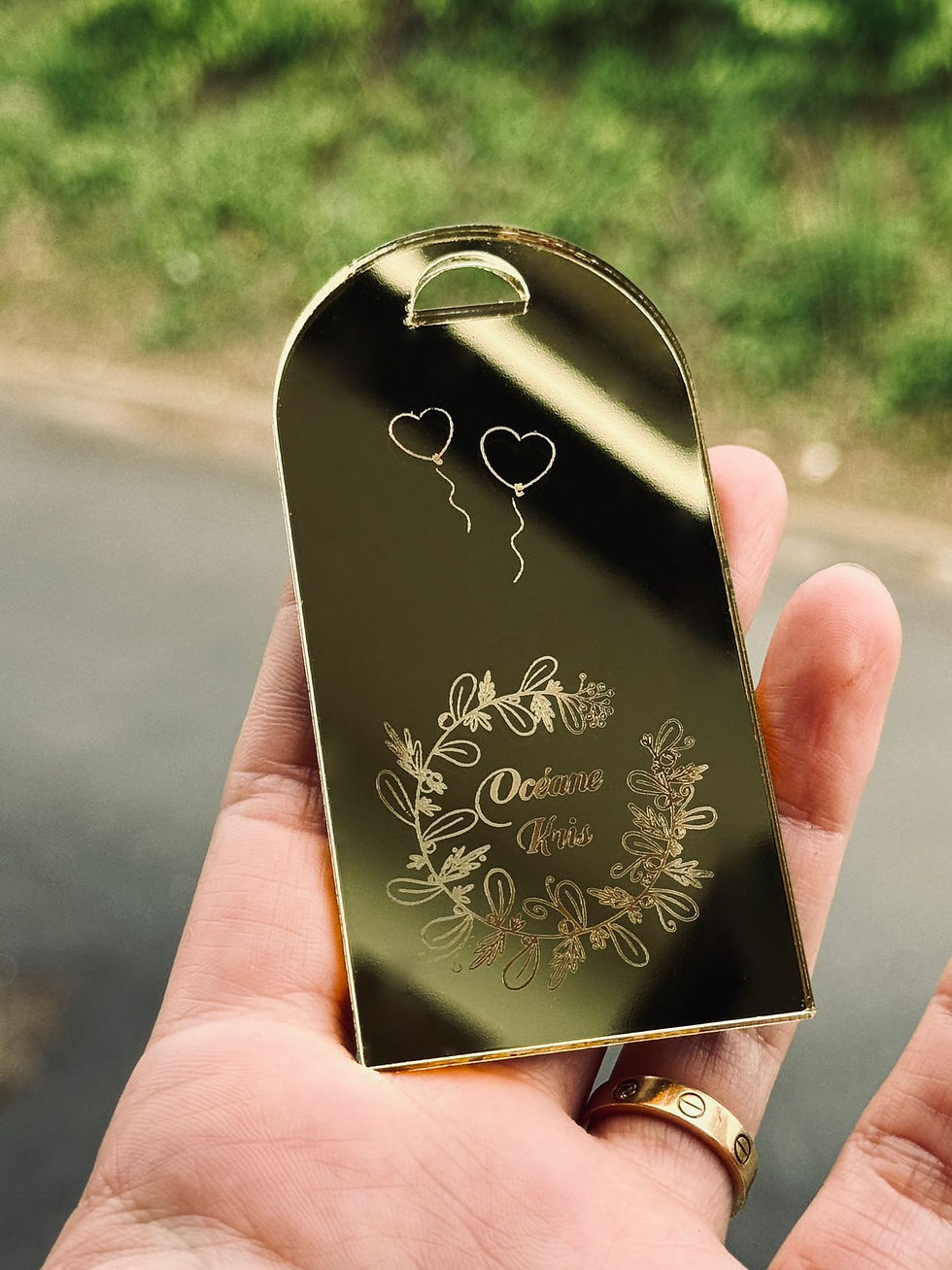 Miniature : PLAQUE MIROIR DORE