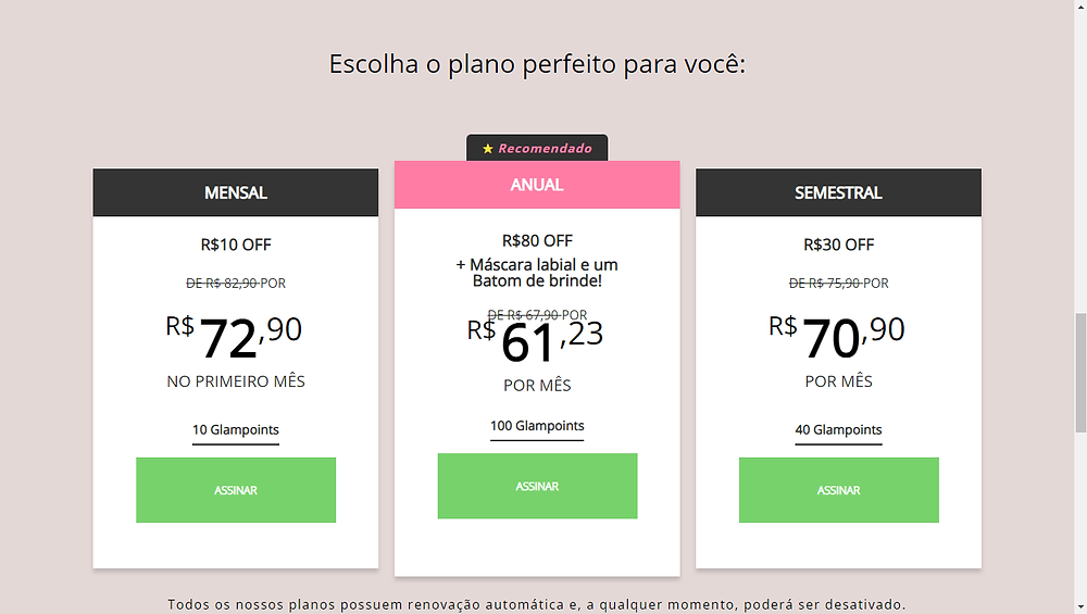 como assinar glambox